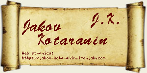 Jakov Kotaranin vizit kartica